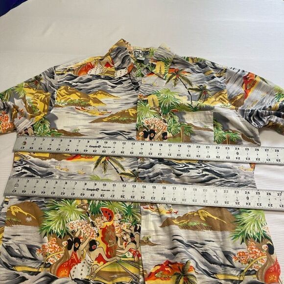 Step In Style Vintage Hawaiian Short Sleeve Button Up Shirt XL See Measurements - Picture 3 of 7